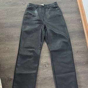 Wilfred Black Faux Leather Pants - Aritzia